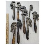 Lot of Vintage Pipe Wrenches Trimo +