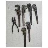 Marked FORD Monkey Wrenches & 1 Pliers