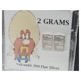 Looney Tunes 2 Grams .999 Valcambi Silver