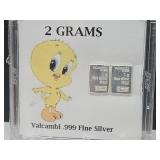 Looney Tunes 2 Grams .999 Valcambi Silver