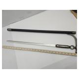 Fancy Silver Handled Walking Stick 34" Long