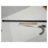34" Dragon Handled Walking Stick