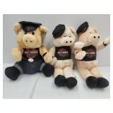 3 Harley Davidson Plush Hogs up to 14"Long