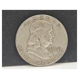 1959 D Silver Franklin Half Dollar Coin