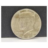 1964  Silver Kennedy Half Dollar Coin