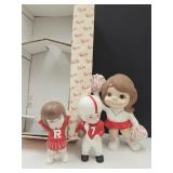 MCM Ceramic Cheerleaders, Football Player Up To 9"