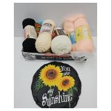 Lot Of Yarn & Sunshine Stepping Stone