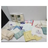 Nice Lot of Doilies, Linens, Tea Towels,+