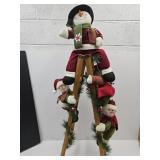 Ladder With Snowmen 4 FT Tall