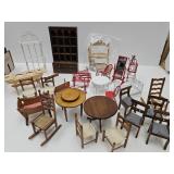 Doll House Furniture Metal & Wood; Dinning Table +
