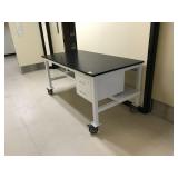 Chemical Resistant Top Rolling Desk Chemical Resistant Top Rolling Desk