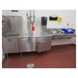 Stainless Steel Sink, Counter, & Cabinet