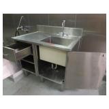 Stainless Steel Sink & Cabinet