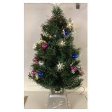 36" FIBER OPTIC CHRISTMAS TREE, TURNS ON