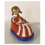 VINTAGE IRWIN TOY WINDUP BUMPER CAR, WORKS