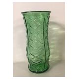 E.O.BRODY CO GREEN GLASS VASE