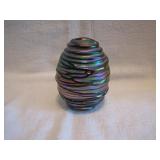 Ornate Vtg Carnival Art Glass Paperweight 3&3/4"