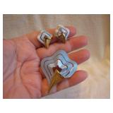 Signed JJ Vintage Brooch Pin & Clip Earrings