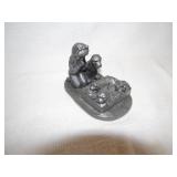 1983 Ricker Girl & Dog Praying Over Puppies