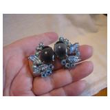 Vintage Ornate Clip Earrings
