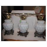 3 Vtg Quilted Pattern Lamps (no shades)