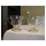 Vintage Depression Glass Royal Lace Cream & Sugar