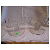 Vintage Fostoria Baroque Crystal Candle Holders