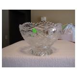 Vintage Cut Crystal Bowl  6" x 4"