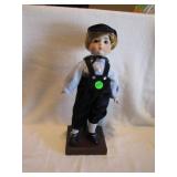 Porcelain Boy Doll 13"