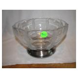 Vintage Frosted Bamboo Design Bowl Italy