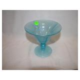 Vintage Carnival Art Glass Compote 5&3/8" x 5"