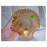 Vtg Carnival Glass Candy Dish 6&3/4x6