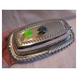 Vintage Chrome Stick Butter Dish