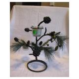 Metal Pine Cone Candle Holder 12" x 11"