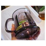Vtg Purple Culver Glass Mug Cincinnati Ohio