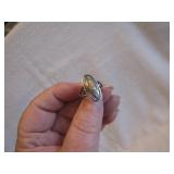 Ornate Vtg Sterling Silver Ring Size 5&3/4