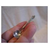 Vtg Ornate Wallace Sterling Silver Spoon BroochPin