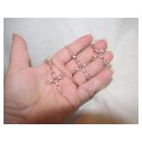 Ornate Cross Necklace & Pierced Earrings