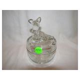 Vintage Scotty Dog Powder Trinket Jar 5&1/4x3&3/4