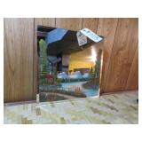 NO SHIPPING - Vintage Hand Painted Mirror