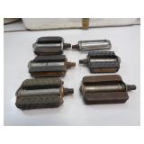 6 Vintage (Non-Matching) Bicycle Pedals