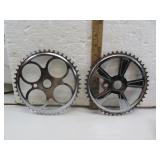 2 Vintage Bicycle Chain Rings (7&1/2" each)