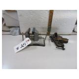 2 Small Jewelers Vises 1=Repaired but works great