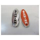 2 Vintage Schwinn Bicycle Badges 3&1/8"with screws