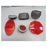 6 Vintage Bicycle Reflectors