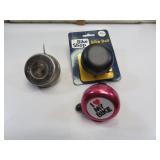 3 Bicycle Bells (1 New on Card)