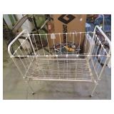 NO SHIPPING - Antique Cast Iron Baby Bed