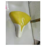 Vintage Schwinn Saddle Seat (Yellow & White)