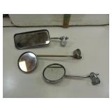 3 Vintage Bicycle Rear View Mirrors