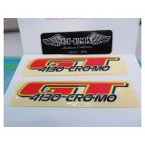 3 GT BMX Bicycle Decals (Largest is 6&1/4")